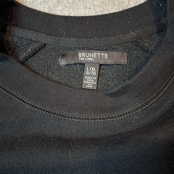 Brunette the Label Babes Who Brunch black crewneck, L/XL - Picture 3 of 5